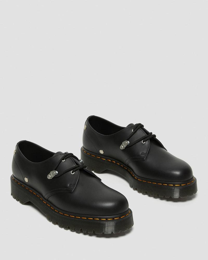 Dr Martens 1461 Bex Stud Læder Oxford Sko Dame Sort | DK 344UZG